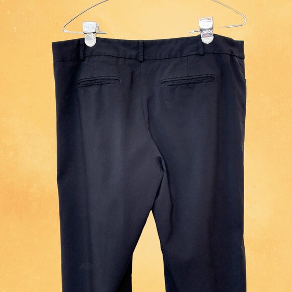 Ladies Black Relaxed Fit Straight Leg Dress Pants - Size 16 Petite - Picture 5 of 5